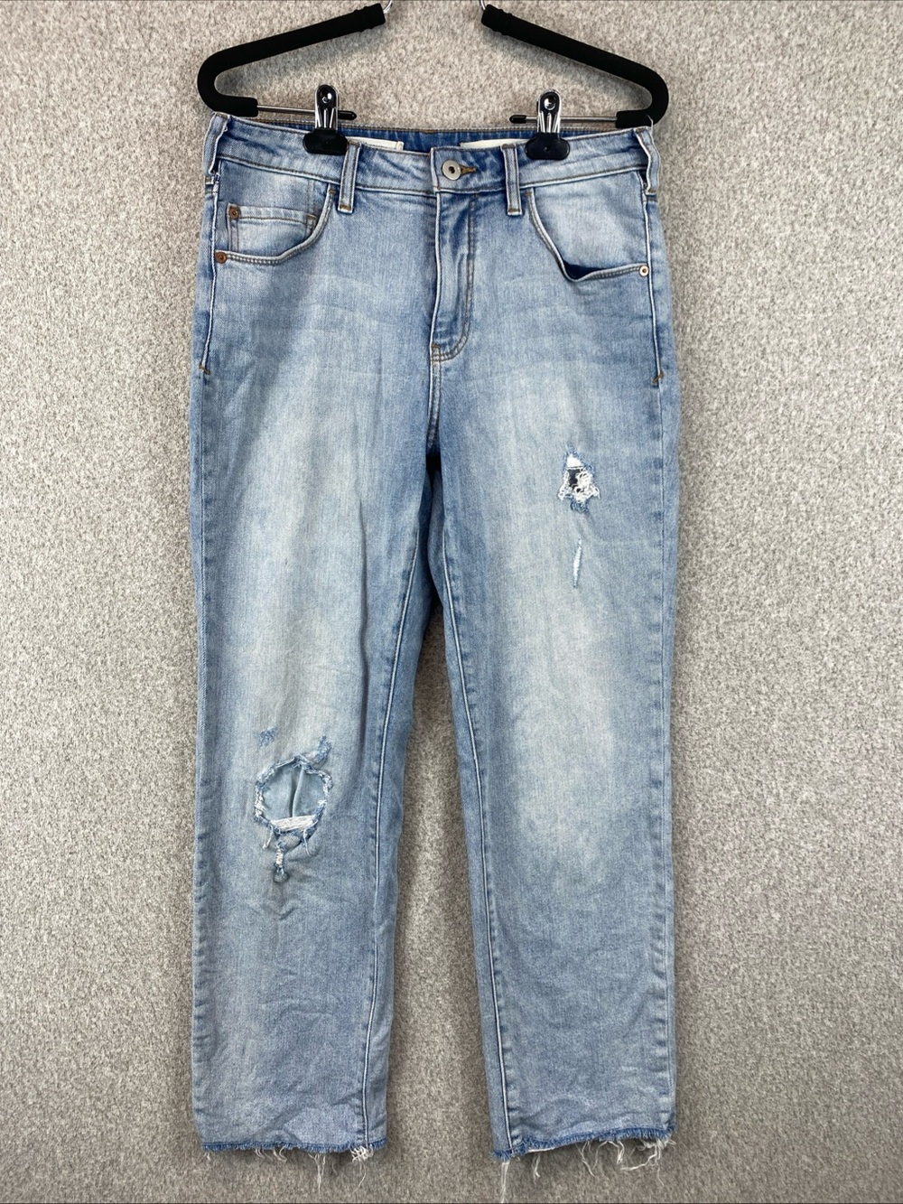 Pilcro Womens Relaxed Straight Size 28 Distressed Raw Hems Boho Grunge